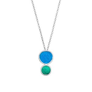 N. 925 PEBBLE DOUBLE SMALL CHAIN BLUE