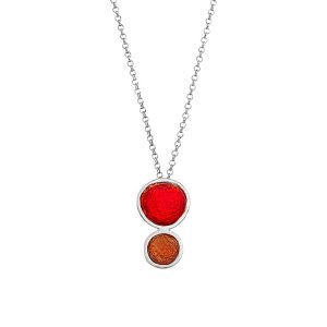 N. 925 PEBBLE DOUBLE SMALL CHAIN RED