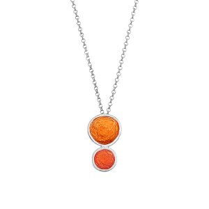 N. 925 PEBBLE DOUBLE SMALL CHAIN ORANGE