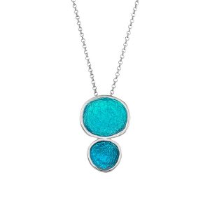 N. 925 PEBBLE DOUBLE BIG CHAIN TURQUOISE