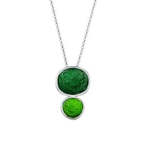 N. 925 PEBBLE DOUBLE BIG CHAIN GREEN