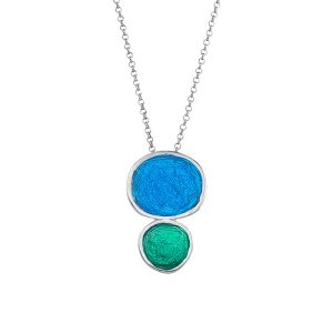 N. 925 PEBBLE DOUBLE BIG CHAIN BLUE