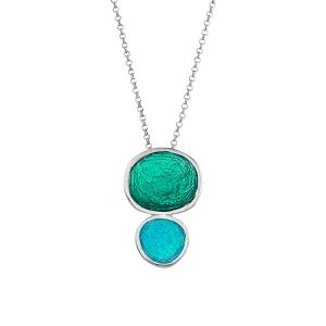 N. 925 PEBBLE DOUBLE BIG CHAIN EMERALD
