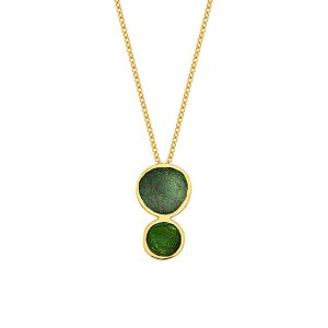 N. 925 PEBBLE DOUBLE SMALL CHAIN GP. GREEN