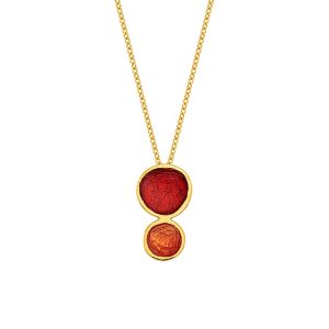 N. 925 PEBBLE DOUBLE SMALL CHAIN GP. RED
