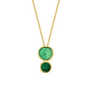 N. 925 PEBBLE DOUBLE SMALL CHAIN GP. AQUA