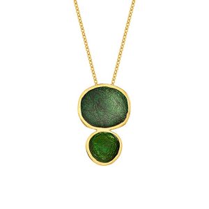 N. 925 PEBBLE DOUBLE BIG CHAIN GP. GREEN