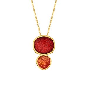 N. 925 PEBBLE DOUBLE BIG CHAIN GP. RED