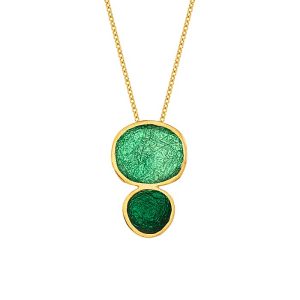 N. 925 PEBBLE DOUBLE BIG CHAIN GP. AQUA