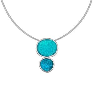 N. 925 PEBBLE DOUBLE BIG STEEL TURQUOISE