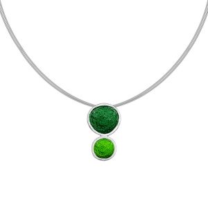 N. 925 PEBBLE DOUBLE SMALL STEEL GREEN