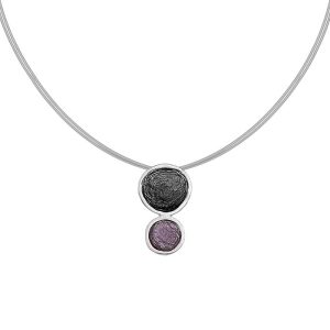N. 925 PEBBLE DOUBLE SMALL STEEL BLACK