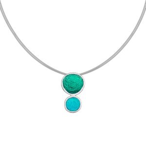 N. 925 PEBBLE DOUBLE SMALL STEEL EMERALD