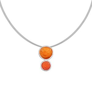 N. 925 PEBBLE DOUBLE SMALL STEEL ORANGE