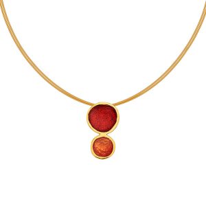 N. 925 PEBBLE DOUBLE SMALL STEEL GP. RED