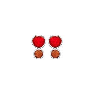 E. 925 PEBBLE DOUBLE SMALL RED