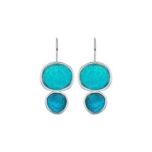 E. 925 PEBBLE DOUBLE BIG TURQUOISE
