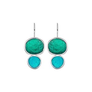E. 925 PEBBLE DOUBLE BIG EMERALD