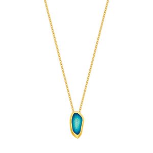 N. 925 GL OVAL CHAIN TURQUOISE GP.