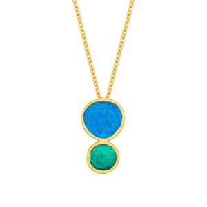 N. 925 PEBBLE DOUBLE SMALL CHAIN GP. BLUE