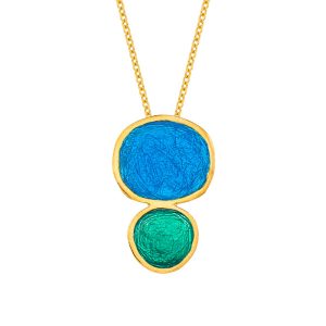 N. 925 PEBBLE DOUBLE BIG CHAIN GP. BLUE