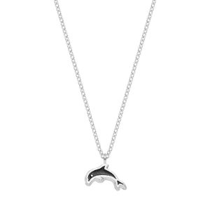 N. 925 DOLPHIN SMALL CHAIN BLACK