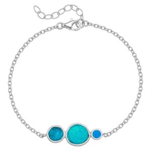 B. 925 PEBBLE 3 CHAIN TURQOISE