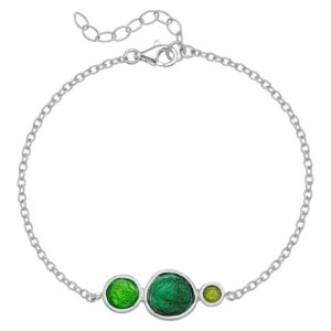 B. 925 PEBBLE 3 CHAIN GREEN