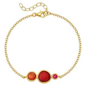 B. 925 PEBBLE 3 CHAIN GP. RED