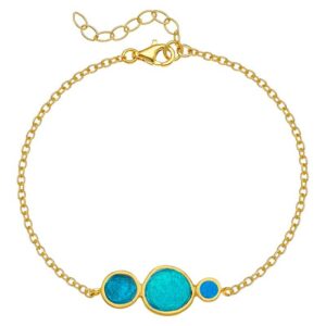 B. 925 PEBBLE 3 CHAIN GP. TURQUOISE
